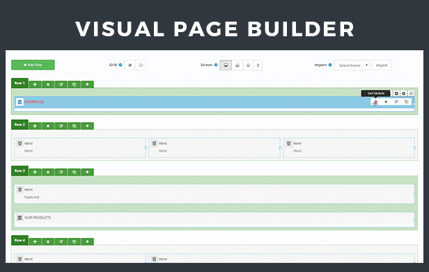 drag and drop page