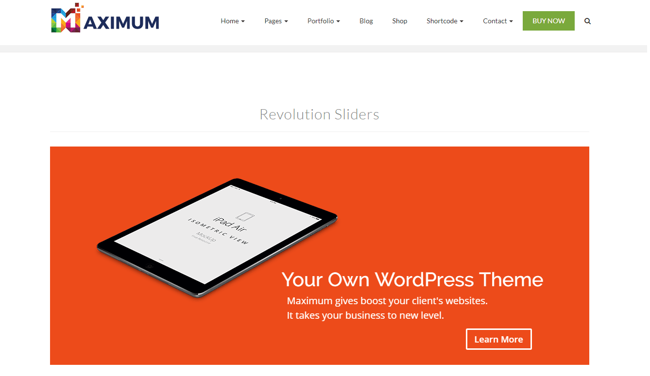 revolution slider