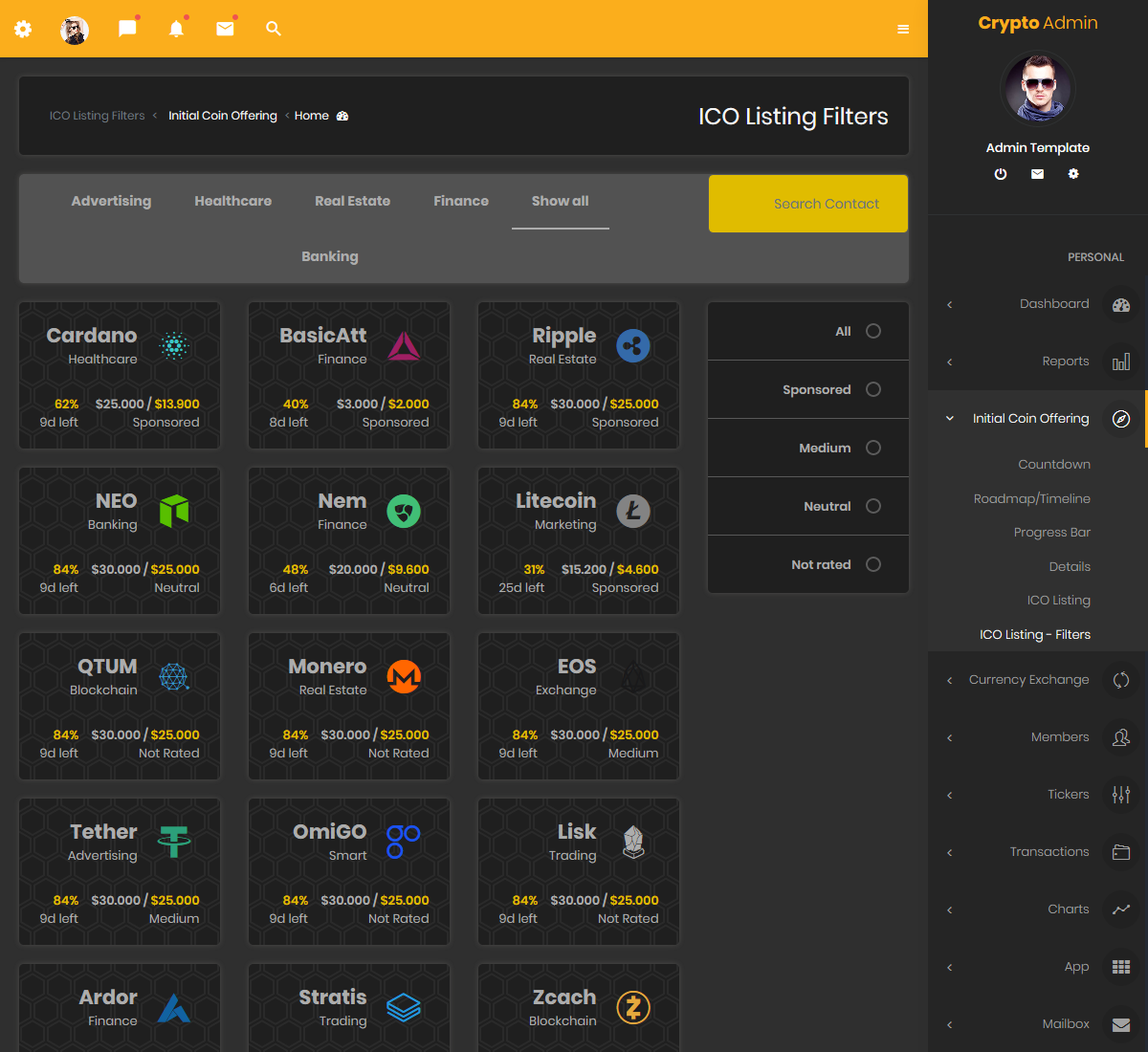 Responsive Bootstrap 4 Admin