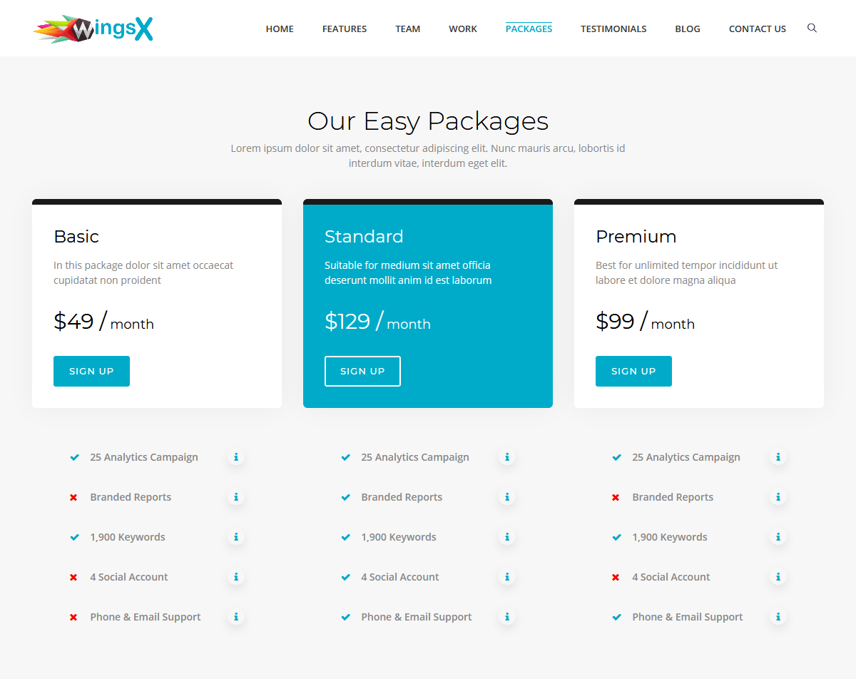 one page parallax html template