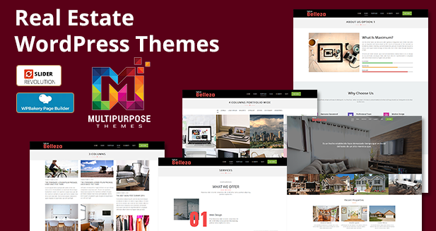 Premium Real Estate Responsive WordPress Themes By MultiPurpose Themes. 35+ Homepage Demo Included. Find The Perfect Fit From This Best Real Estate WordPress Themes To Create Your Own Real Estate Website In 2019.