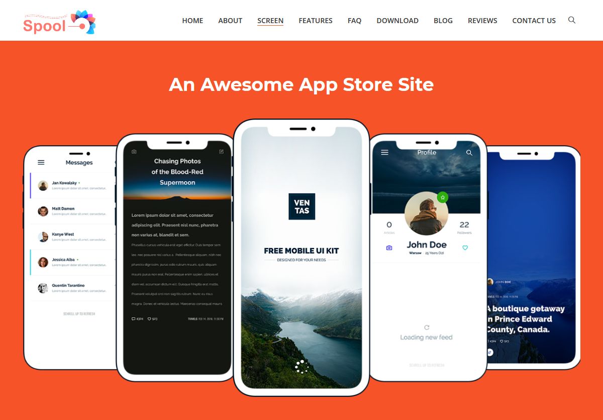 One Page Parallax HTML Template