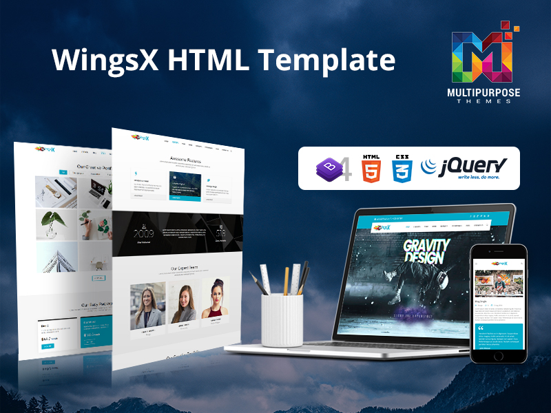 One Page Parallax HTML Template