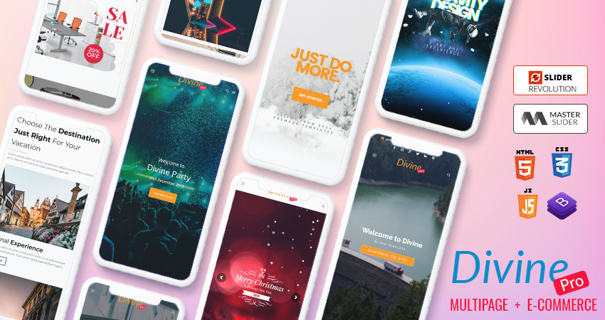 Divine Pro 74 Responsive HTML Templates 850×450 (9)